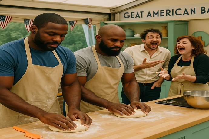 NFL Pros Keep Their Cool on The Great American Baking Show — Comedians? Not So Much